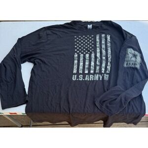 U.S. Army Flag Officially Licensed Long Sleeve Shirt Mens T-Shirt Black XXL